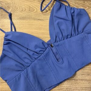Women's Blue Spaghetti Strap Top